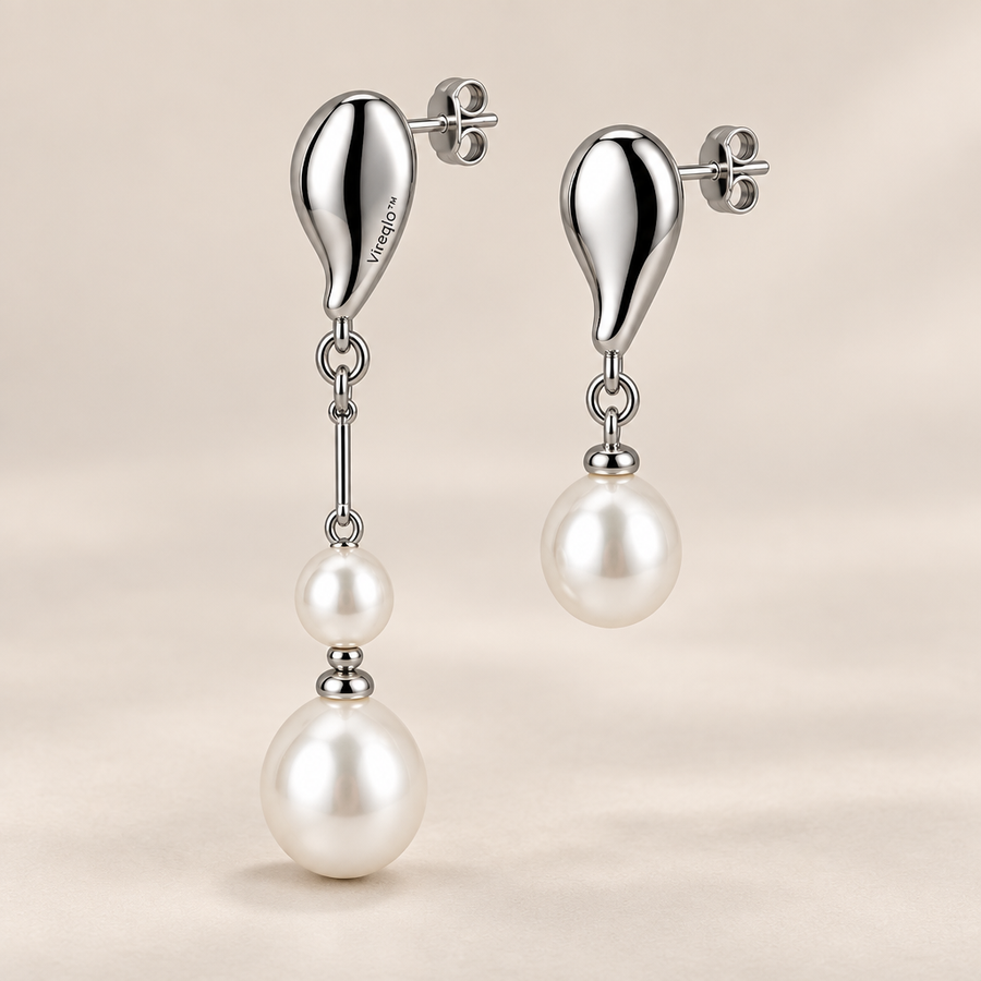 Vireqlo™ Asymmetric Pearl Earrings hero