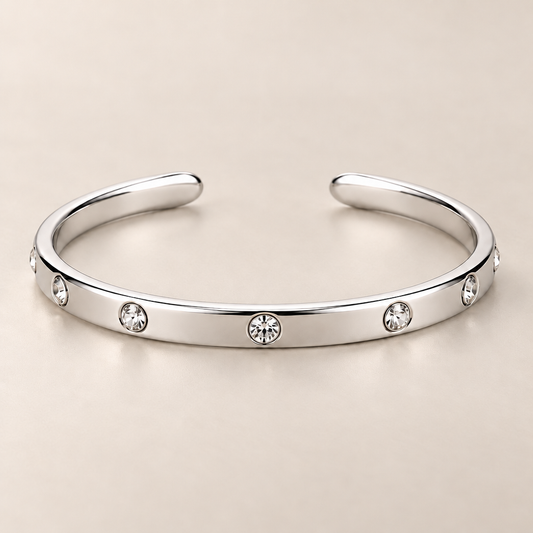 Vireqlo™ Open Cuff Bracelet with Crystal Accents hero