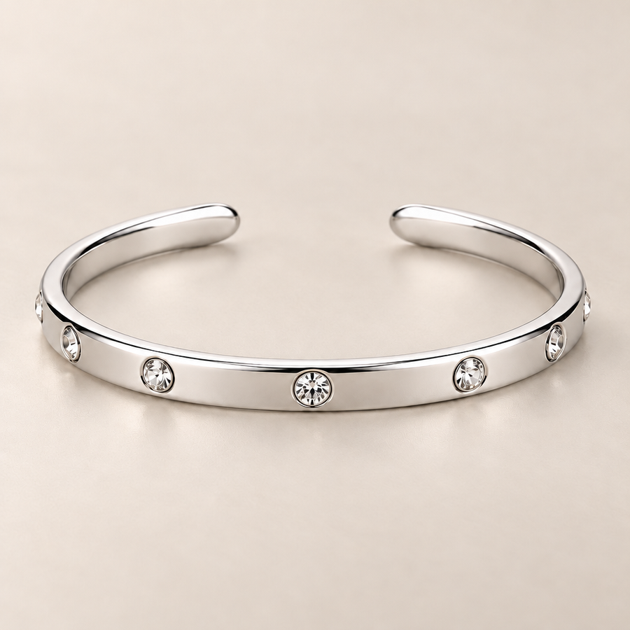 Vireqlo™ Open Cuff Bracelet with Crystal Accents hero