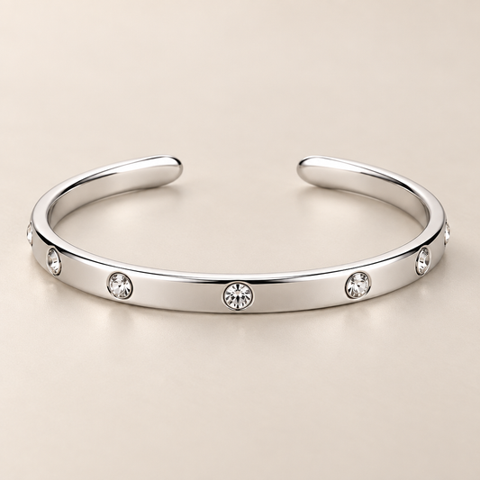 Vireqlo™ Open Cuff Bracelet with Crystal Accents hero