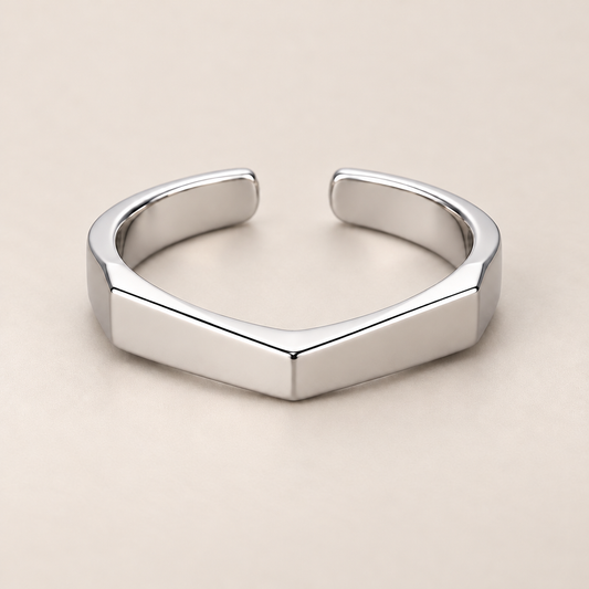 Vireqlo™ Minimal Geometric Open Ring hero