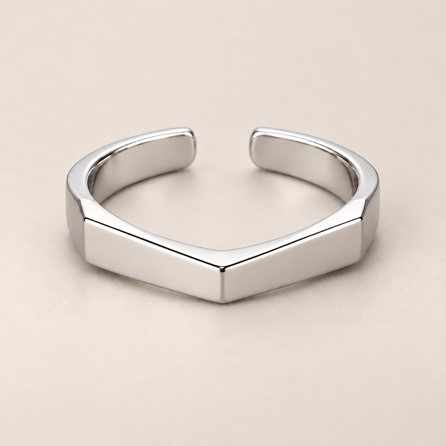 Vireqlo™ Minimal Geometric Open Ring hero