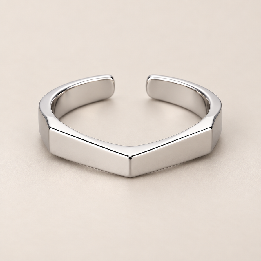 Vireqlo™ Minimal Geometric Open Ring hero
