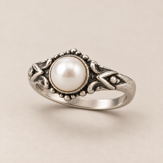 Vireqlo™ Vintage Pearl Accent Ring hero