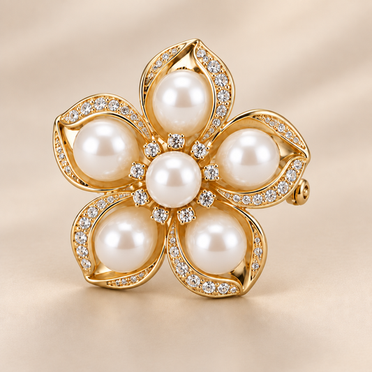 Vireqlo™ Pearl Flower Brooch hero