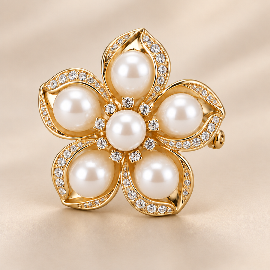 Vireqlo™ Pearl Flower Brooch hero