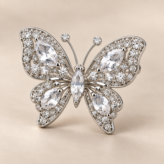 Vireqlo™ Crystal Butterfly Decorative Brooch hero